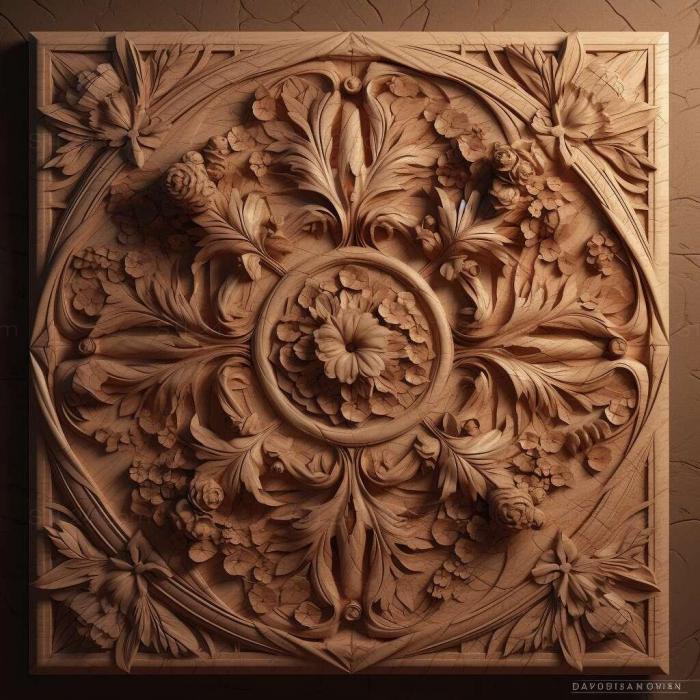 Patterns and decorations (stl Ischnodes 1, PATTERN_293) 3D models for cnc